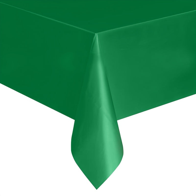Juego de manteles desechables de plástico de alta calidad, rectangulares y de colores variados para fiestas y bodas - Colores sólidos, material de vinilo, ideal para catering y celebraciones navideñas