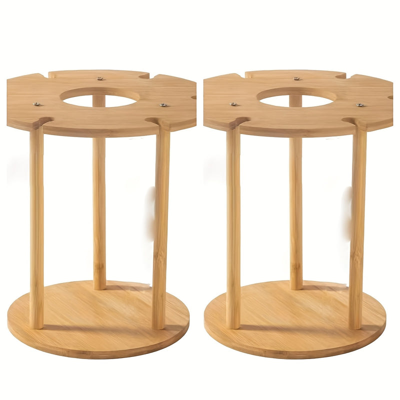 Soporte elegante de vino de madera con copas colgantes y botella - Decoración de hogar estilosa para vino tinto, perfecto para mesas de comedor, decoración de vino