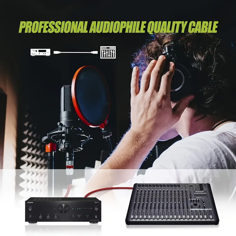 4 piezas de cable XLR 10.67 metros/6.1 metros/4.57 metros, cable DMX balanceado macho a hembra, adecuado para micrófonos, estaciones de radio, iluminación escénica, material de cobre libre de oxígeno, cable para vlogs y grabación con cubierta PVC, modelo