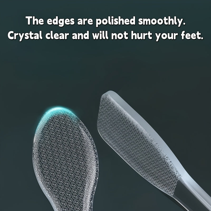 Limpiador de Pies de Vidrio - Exfoliante y Removedor Doble Cara para Pies Suaves, Herramienta de Pedicura Manual con Mango Ergonómico, Sin Necesidad de Electricidad, Cuidado Portátil para Uso Doméstico