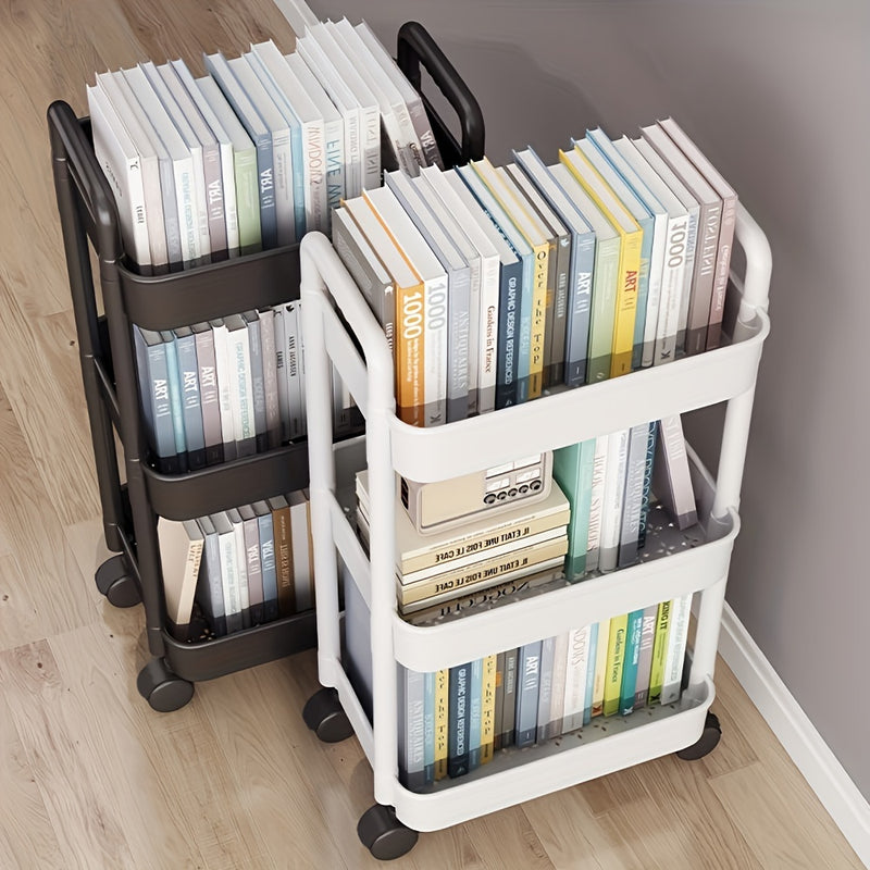 Carrito de Almacenamiento Rodante Multinivel FUXUEFENG - Organizador de Plástico Blanco Versátil para Cocina, Baño y Dormitorio, Regalos de Navidad, FUXUEFENG