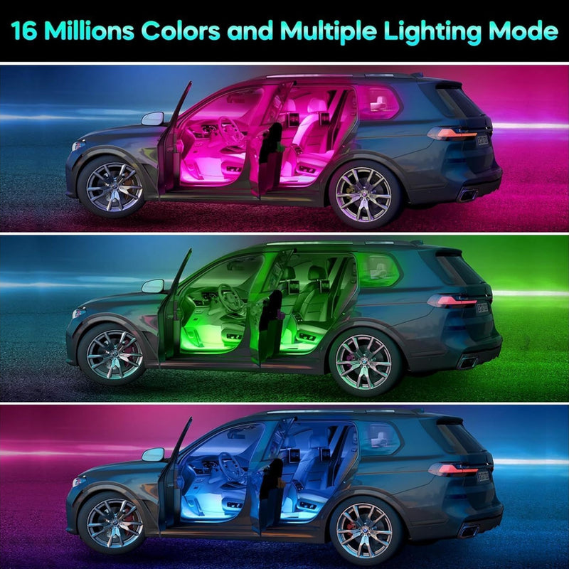 Accesorios para auto con 48 LED, sin batería