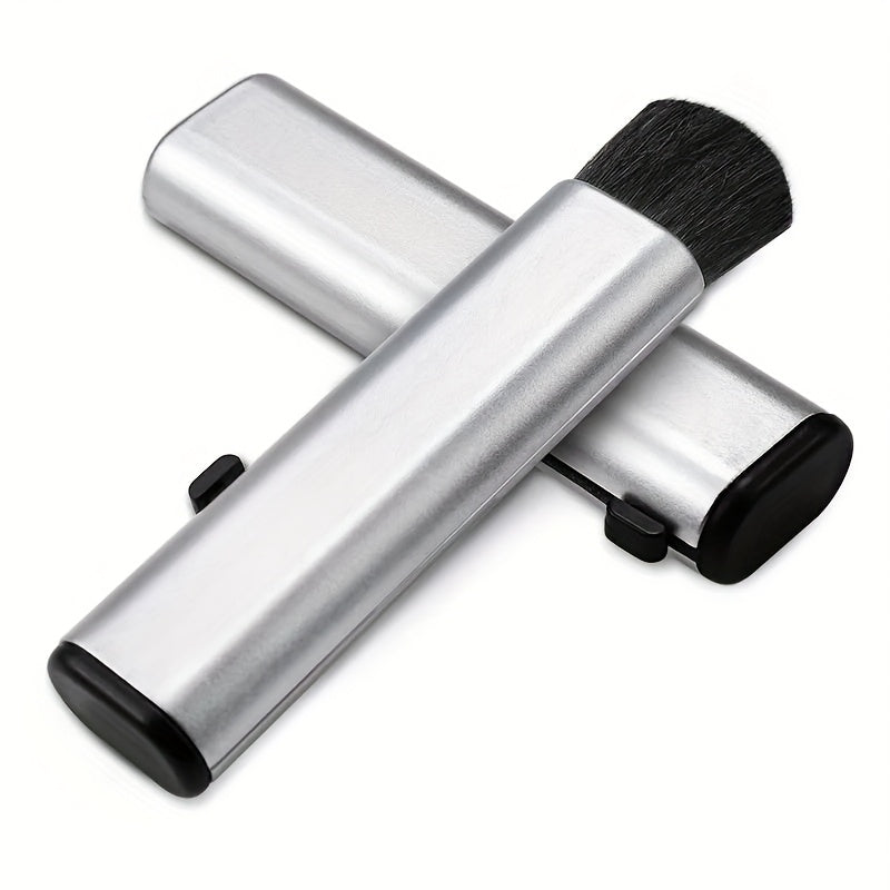 Kit de limpieza de discos de vinilo con cepillo ajustable y retraíble y paño de limpieza, limpiador activo de 60 ml, no deja marcas en los discos.