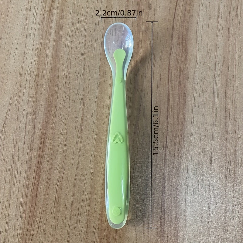 Cuenco de Silicona Suave Cucharas de Silicona Grado Alimenticio para Arroz y Papilla Cuchara de Silicona para Bebés