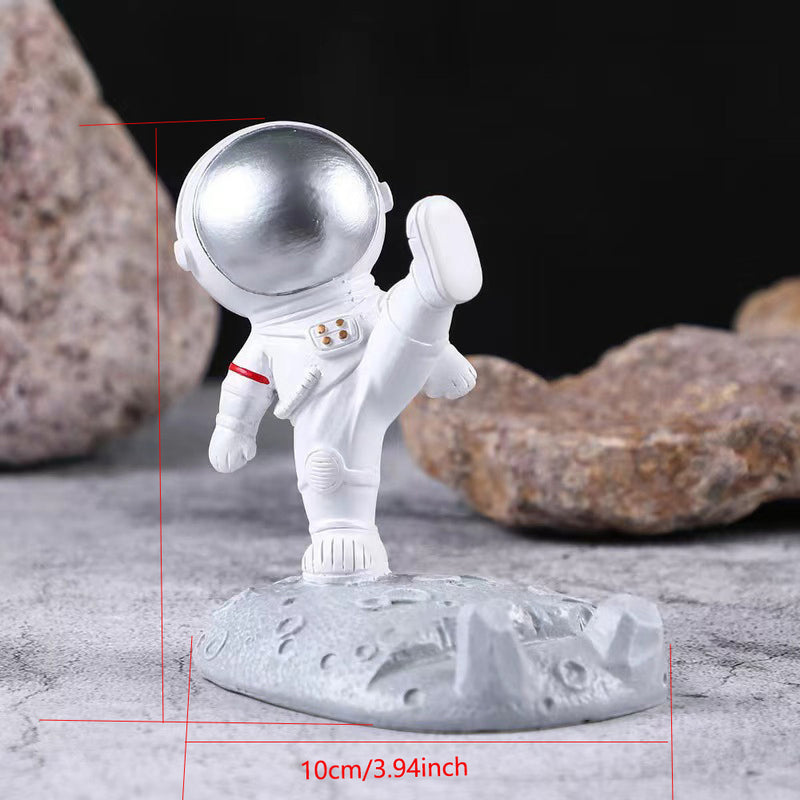 Soporte Creativo para Móvil y Tableta de Astronauta - Material Duradero de ABS, Diseño Divertido de Dibujos Animados con Estatua Dinámica de Astronauta, Perfecto para el Hogar, Oficina y Clases en Línea, Decoración de Astronautas