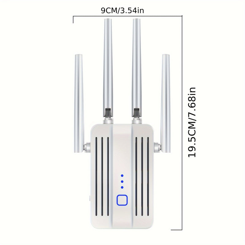 Amplificador de señal WiFi para el hogar: repetidor de Internet con alcance que cubre hasta 9995 pies cuadrados y 45+ dispositivos para la casa