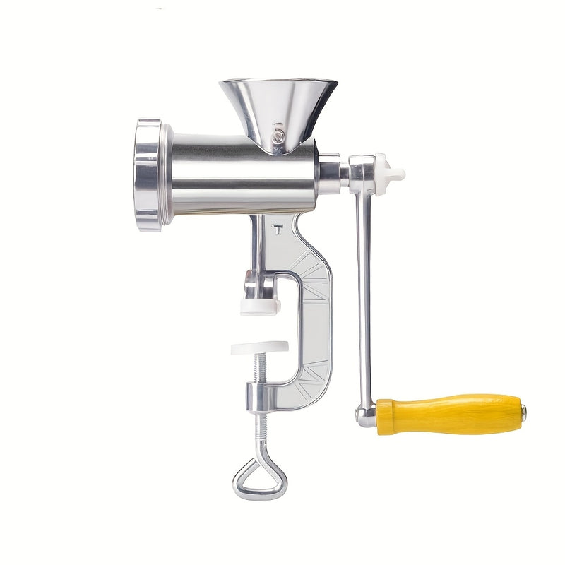 Molino de carne manual PMMJ de 1 pieza, procesador de alimentos de acero inoxidable con manivela y abrazaderas para mesa, herramienta de cocina multipropósito para moler carne y verduras, sin necesidad de electricidad ni batería.