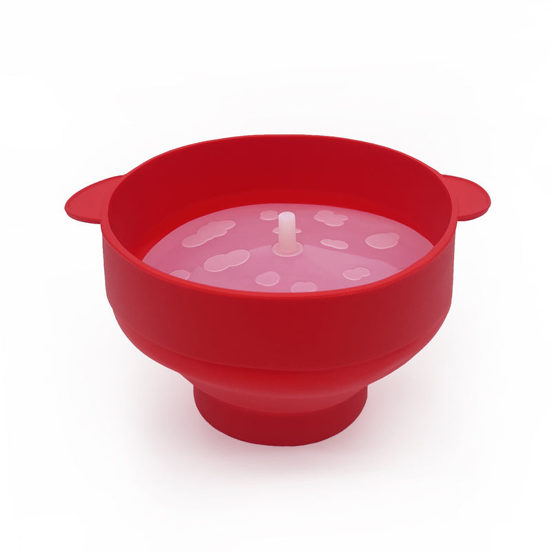 1set Cubo de Palomitas de Maíz de Silicona Plegable para Microondas, Juego de Máquina de Palomitas de Maíz, Tazón de Palomitas de Maíz de Silicona Plegable, Tazón de Palomitas de Maíz de Aire Caliente con Tapa