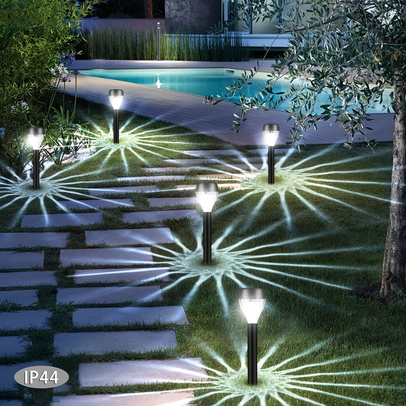 8 Luces Solares para Jardín - Luces LED de Sendero con Encendido/Apagado Automático, Iluminación Paisajística para Patio, Pasillo y Césped - Eficiencia Energética, Luz Solar para Exteriores