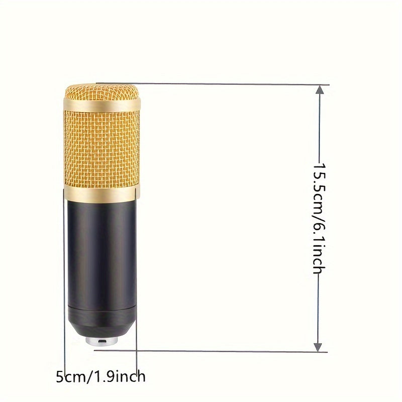 Kit de Podcasting BM800 con Tarjeta de Sonido V8 y Cambiador de Voz - Alimentado por USB/Batería, Conector de Audio de 3.5mm - Ideal para Grabación, Canto, Streaming y Juegos