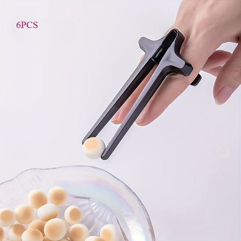 2/6 piezas de palillos de dedo reutilizables - Clips de plástico duraderos para papas fritas, tenazas de dedo para uso en la cocina del hogar y el dormitorio, accesorios de cocina fáciles de agarrar, accesorios de papas fritas, material de plástico durad
