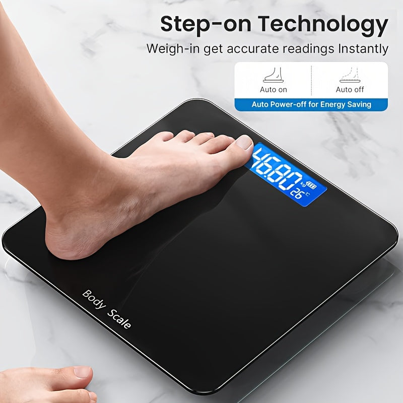 Báscula De Baño Digital De 1 Pieza, Báscula De Peso Corporal, 181,44 Kg, Ultradelgada, Más Precisa Para Gimnasio, Estudio De Yoga Con Pantalla Retroiluminada Grande, Báscula De Peso Para El Hogar, Esencial Para El Hogar