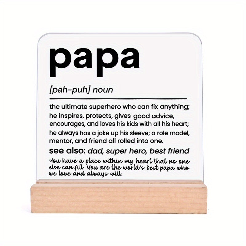 Placa Decorativa Única para el Escritorio de Papá - El Regalo Perfecto para Cumpleaños, Día del Padre y Navidad para el Abuelo de los Nietos