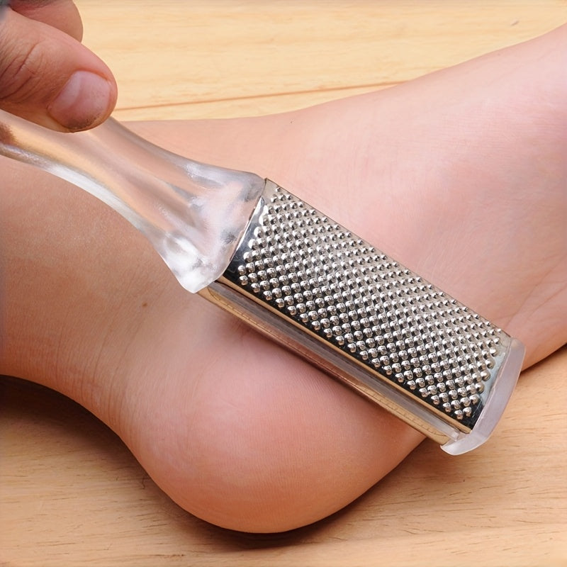 2 unidades de lima de pie de plástico hipoalergénico - Portátil, no necesita batería, ideal para viajes y uso en casa, elimina callos y piel muerta, cuidado de pies para viajes | Diseño ergonómico | Lima de pie duradera