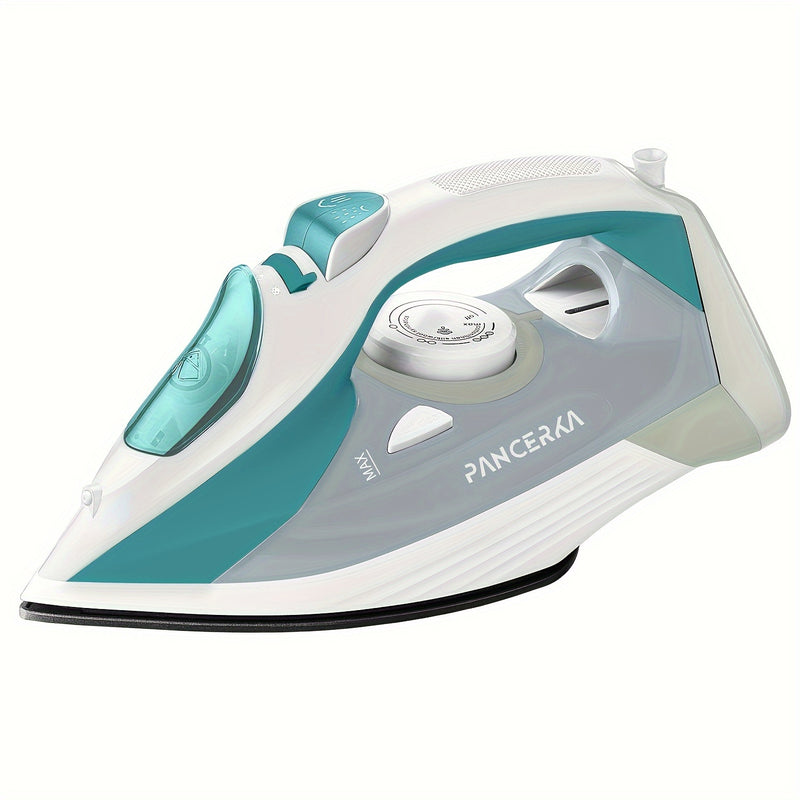 Plancha compacta PANCERKA, potente vaporizador de tela, con placa antiadherente de teflón autolimpiable, vapor inteligente, antigoteo, apagado automático, para ropa, lana, poliéster, seda, lino y nylon