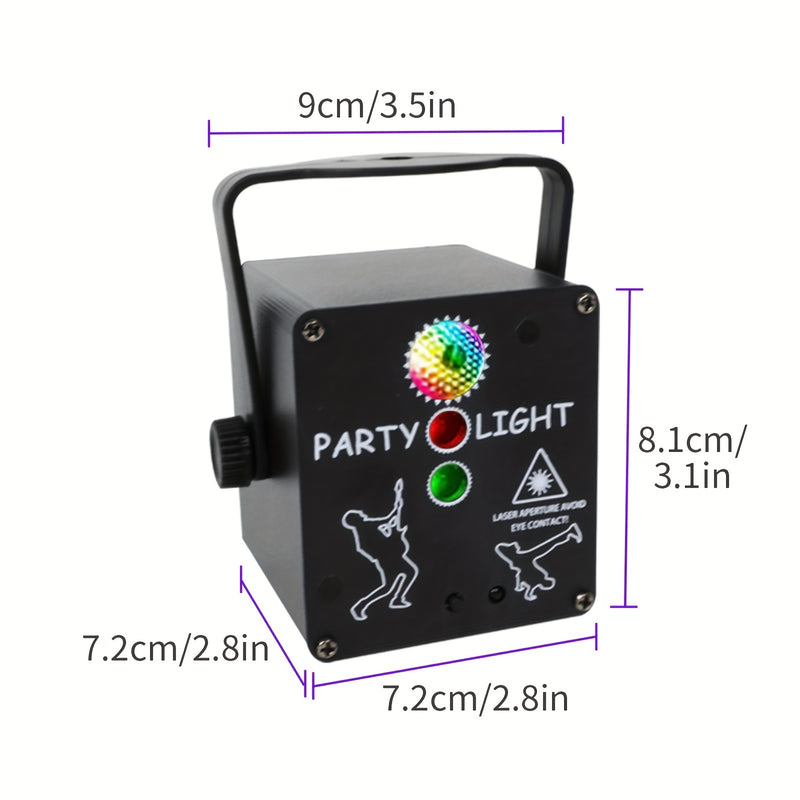 Tira de luz de discoteca USB YSH de 3 canales con control remoto - Iluminación de escenario LED de colores para fiestas, karaoke, bodas, salones de baile, Halloween, Navidad y más - Negro, material de hierro, batería no recargable, iluminación de eventos