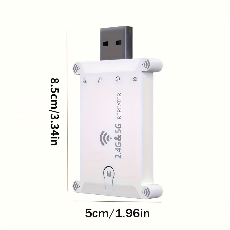 Extensor de Wi-Fi, Potenciador de Señal Wi-Fi, 1200Mbps, Banda Doble 2.4GHz y 5GHz, Fuerte Penetración de Wi-Fi, Conexión de Dispositivo con un Clic, Configuración Táctil, Cobertura Completa para tu Rango de Internet en Casa, Amplificador WiFi