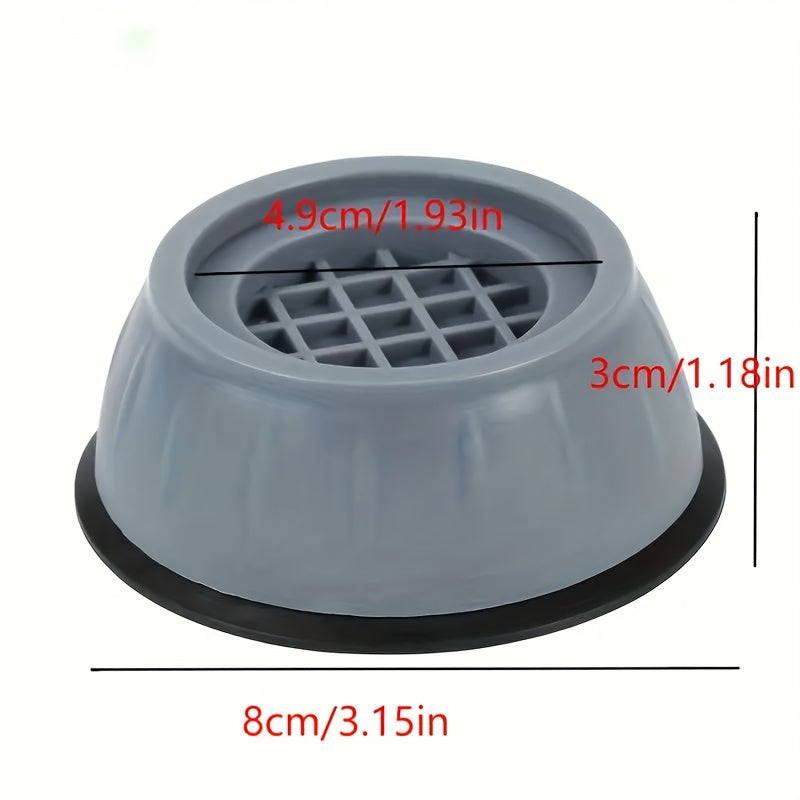 Juego de 4 Almohadillas Antivibración para Lavadoras y Secadoras - Reducción de Ruido, Protección de Suelo, Accesorios Esenciales para la Lavandería