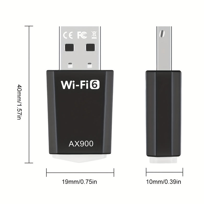 Adaptador Mini USB WiFi6 AX900 MCPIWOHY, Plug and Play, Banda Dual 2.4/5G, Sin Controladores, Compatible con SmartThings, Transmisor Receptor de Red de Alta Velocidad