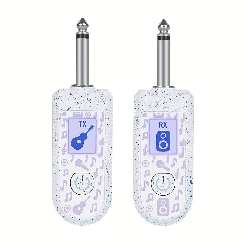Sistema sin varillas para Guitarra con frecuencia de trabajo de 2.4GHz, transmisor y receptor inalámbricos recargables adecuados para guitarra, bajo, instrumentos de viento e instrumentos musicales electrónicos