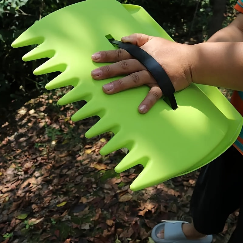 Recogedor de Hojas Ligero y Resistente para Jardín - Herramienta Manual con Gran Apertura, Construcción en Plástico Duradero para Limpieza Rápida de Hojas, Agujas de Pino y Desechos - Ideal para Uso Doméstico, Comercial y Paisajismo, Diseño Eficiente, Ro