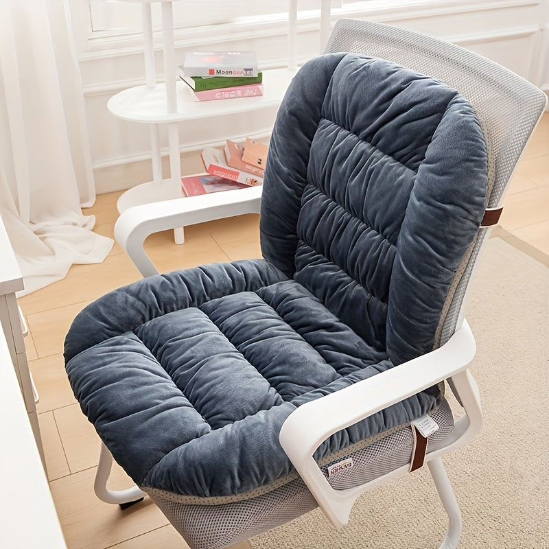 Cojín ergonómico para silla LDQ para alivio de la espalda - Espeso cojín de asiento tejido a mano de poliéster con relleno de fibra suave, se adapta a escritorios de oficina, coches, sofás - Marrón, decoración del hogar y la oficina, cojín de silla para