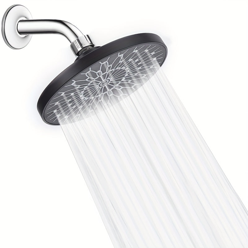 Cabezal de ducha ajustable con articulación de bola giratoria - Alta presión, bajo flujo y alivio de presión para una experiencia de ducha relajante, acabado pulido, montaje en pared, plástico duradero, no necesita electricidad, cabezal de ducha para bañ