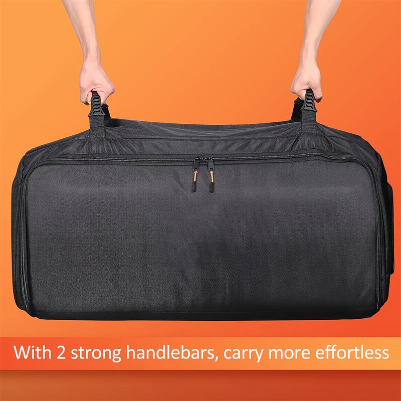 Bolsa de reemplazo para PartyBox 710, bolso y mochila portátil de tela resistente con asas ergonómicas y correas acolchadas, bolsillos de malla para viajes, exteriores y fiestas (negro/naranja), bolsa de viaje plegable, accesorio de audio elegante