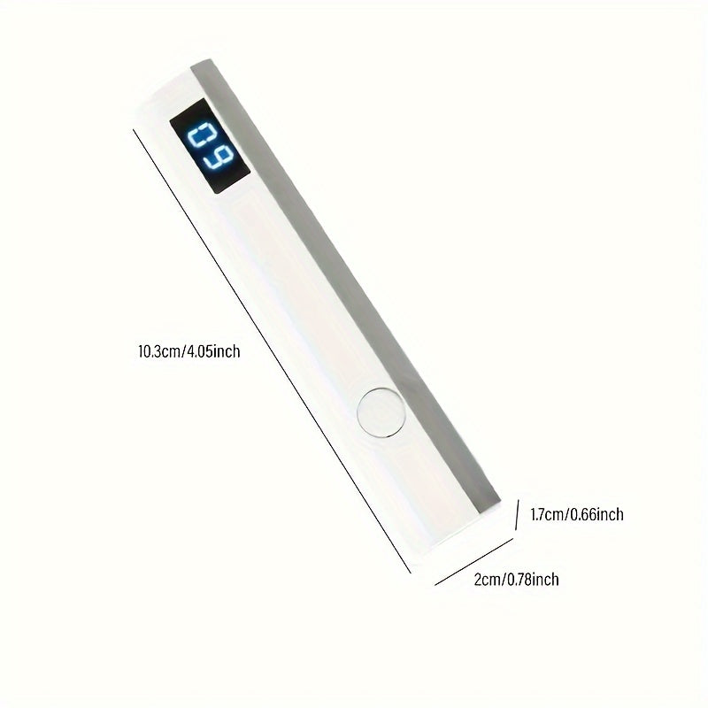 Luz LED para uñas recargable por USB con pantalla digital - Lámpara de curado portátil, batería de litio, control de botones para cuidado de uñas de alta calidad, lámpara LED para manicura.