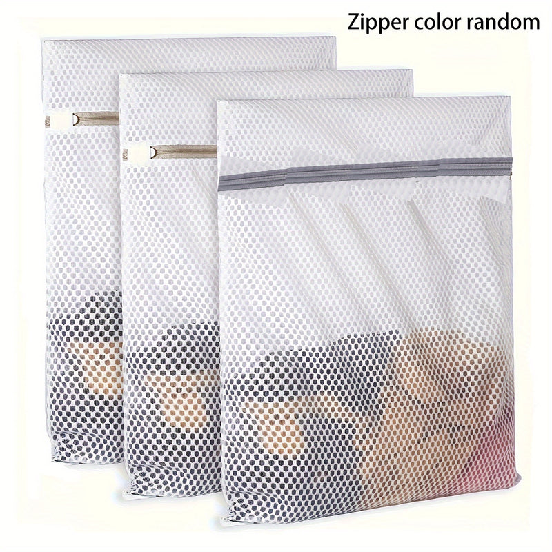 3 piezas de bolsas de malla tipo panal para ropa delicada, resistentes y reutilizables, bolsa de viaje para lencería, ropa, jeans, toallas y calcetines