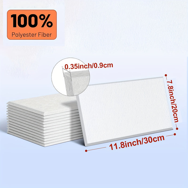 Paquete de 12 paneles acústicos para pared, 7.8×11.8×0.35 pulgadas Paneles de espuma insonorizantes con adhesivo trasero, Paneles de reducción de ruido absorbentes de sonido para paredes de puertas de oficina