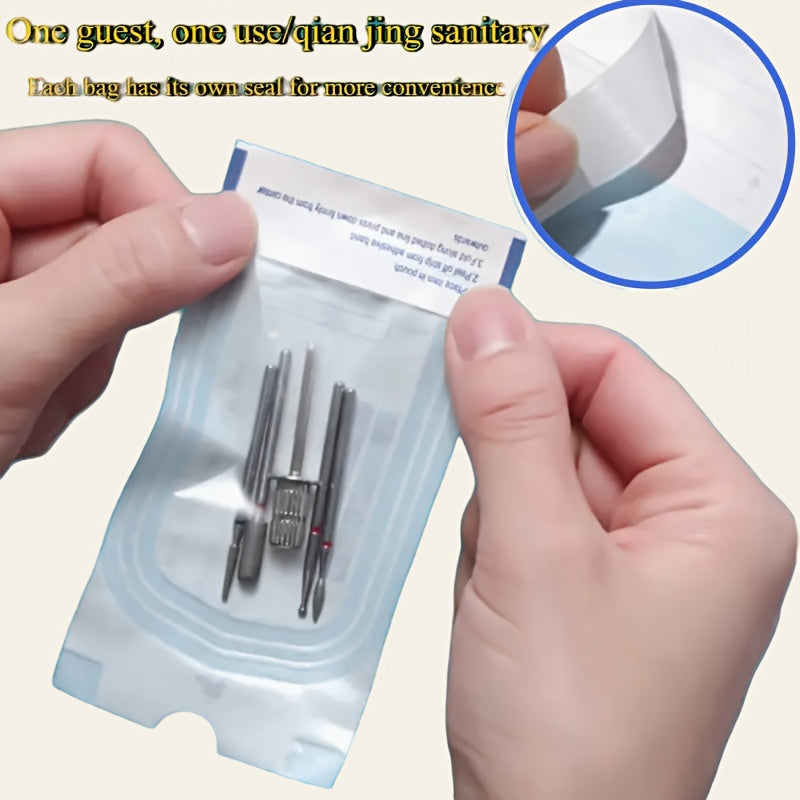 20/50 bolsas desechables para almacenamiento de herramientas de uñas - autosellantes, resistentes a altas temperaturas, sin fragancia, ideales para cosméticos profesionales, pedicura y herramientas de peluquería en salones caseros, uso único