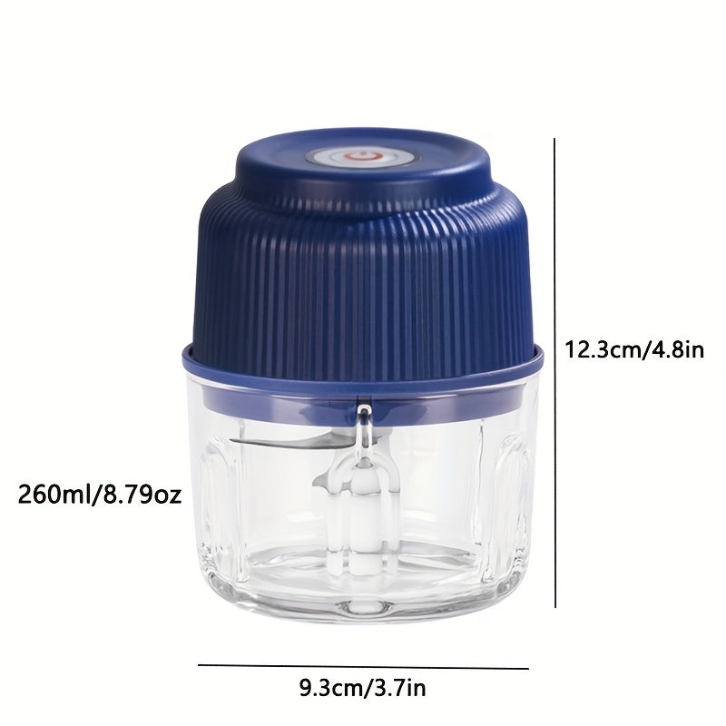 Cop Rose Triturador de Ajo Eléctrico de 8.8oz y Picadora de Carne - Recargable por USB, Mini Trituradora de Cocina Duradera para Jengibre y Verduras