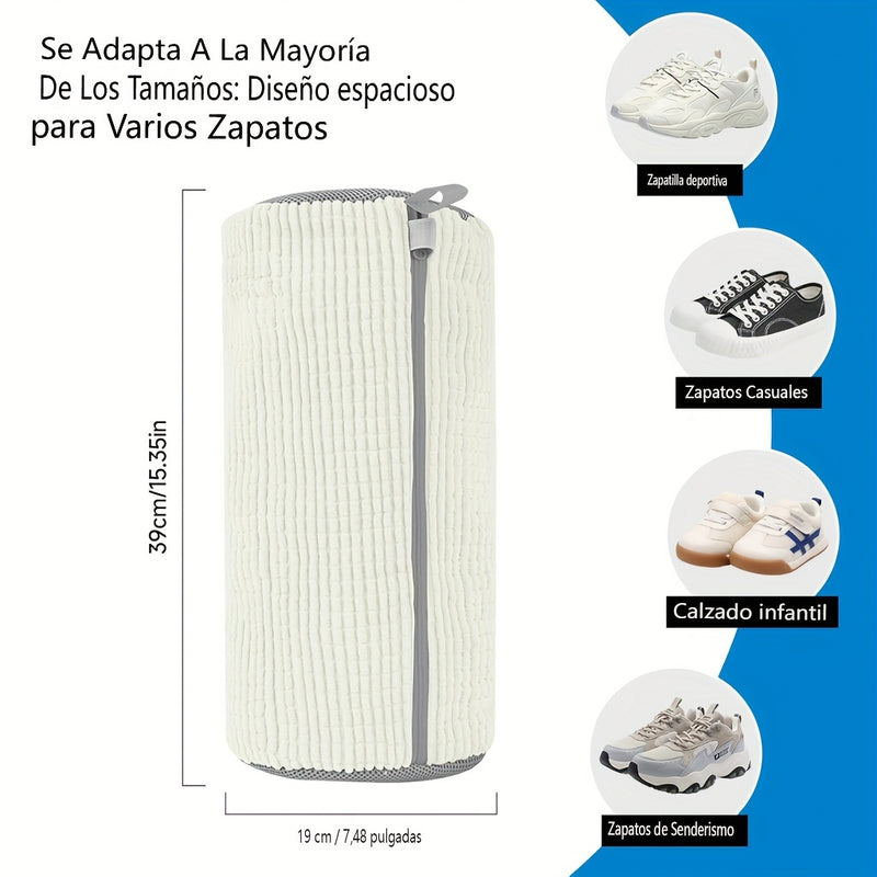 Bolsa para Lavadora de Zapatos Grande Anti-Abrasion 360° Protección Tridimensional Universal - Cremallera Resistente, Adecuada para Lavadoras (- Reutilizable para Zapatillas/Ropa, Elección Preferida en Viajes y Regalos), Bolsas de Lavandería