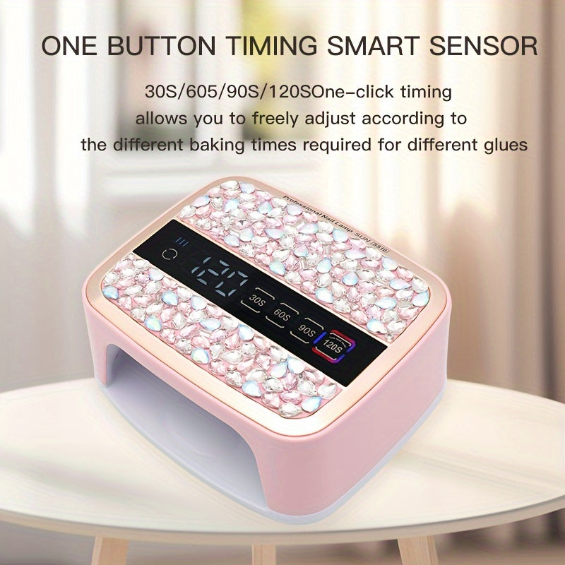 SS10 Lámpara de Uñas Recargable Inalámbrica de 168W - Secado Rápido, 4 Ajustes de Temporizador, Control Táctil y Sensor Automático - Uñas de Calidad Salón en Casa