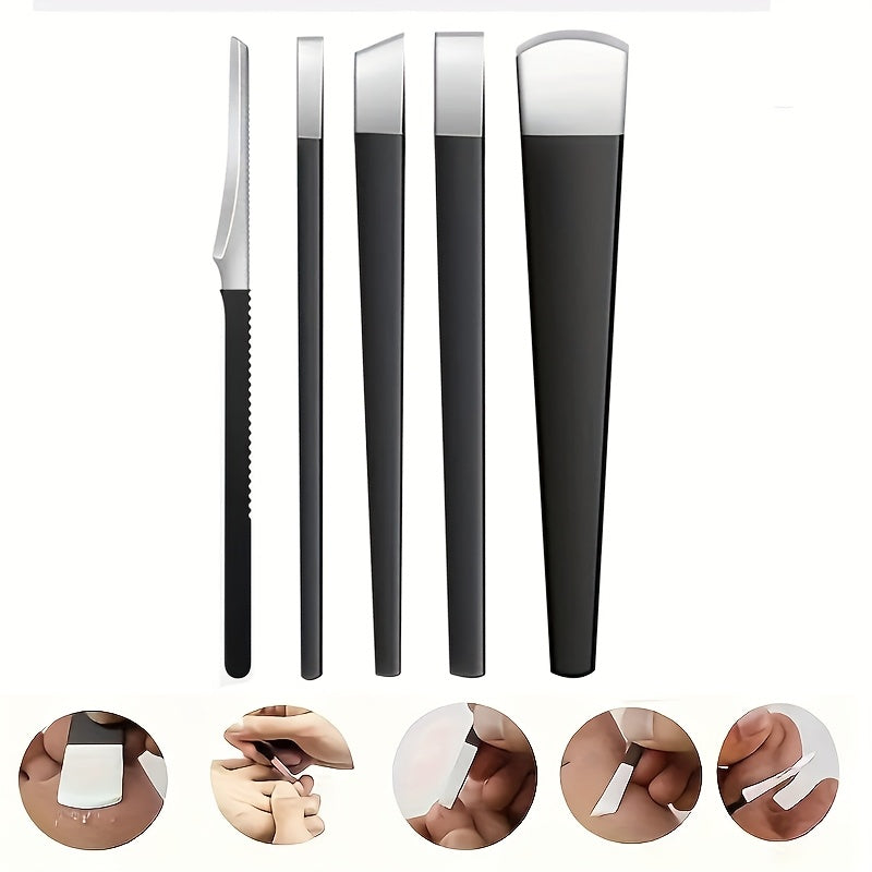 Kit completo para el cuidado de los pies, set de pedicura premium de acero inoxidable - Incluye removedor de callos, cortador de uñas encarnadas, empujador de cutículas y lima para pies suaves
