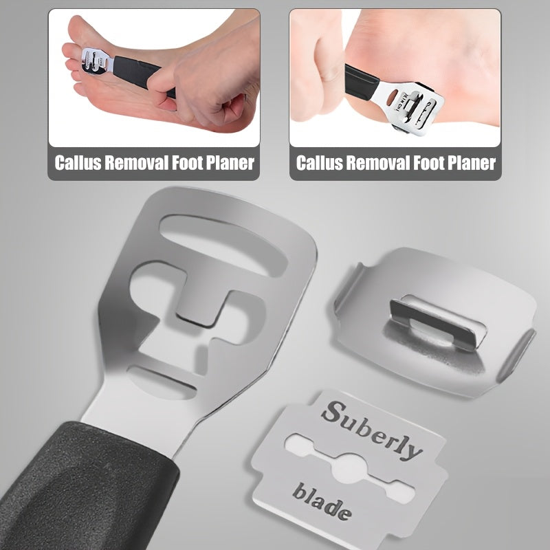 Juego de Cuidado del Pie de 8 piezas, Perfecto para Eliminar Piel Muerta y Herramienta Profesional de Pedicura, Dispositivo de Exfoliación Manual - Herramientas Seguras y Eficientes para el Cuidado del Pie Ideales para Uso en Casa