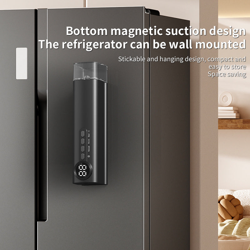 Máquina de sellado hermético con vacío USB portátil - Dispositivo de almacenamiento de alimentos automático con pantalla digital, succión fuerte de 62Kpa, con funciones de inflado y extracción, con tanque de almacenamiento de agua, fuerza magnética que p