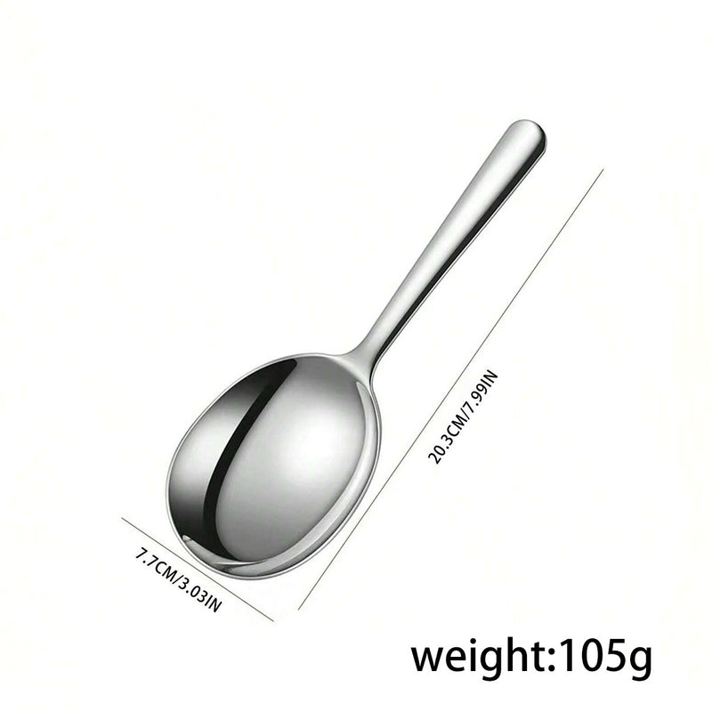 1pc Cuchara Grande de Acero Inoxidable para Buffet, Cuchara Grande de Servir, Cuchara para Fiestas/Banquetes/Buffet, Apta para Lavavajillas, Cuchara Plateada de Cocina, Gadgets Prácticos de Cocina para Uso Familiar