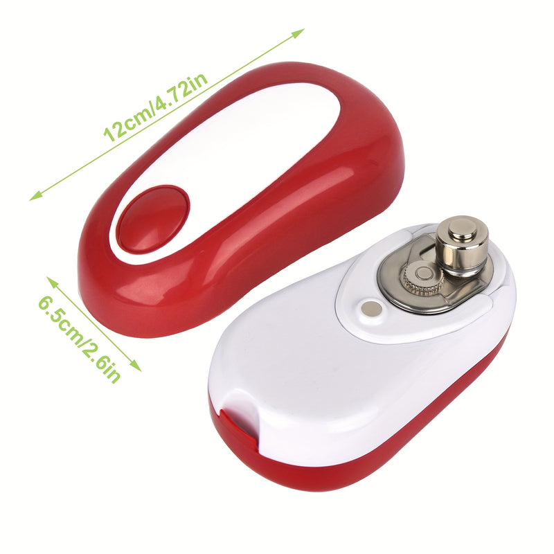 1pieza TEMMYS Abridor de Lata Eléctrico Automático, Abridor de Tarro con Batería, Dispositivo de Seguridad de Alta Potencia, Fácil de Usar para Abridores de Lata de Cocina, Material de Plástico, Voltaje de Funcionamiento ≤36V (Batería no Incluida) para I