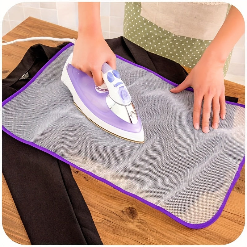 1 pieza de almohadilla de malla para planchar de fibra de poliéster resistente - Resistente a altas temperaturas, antiadherente, protege la ropa y las planchas, fácil de limpiar, disponible en varios colores, protector de malla para lavandería | Almohadi