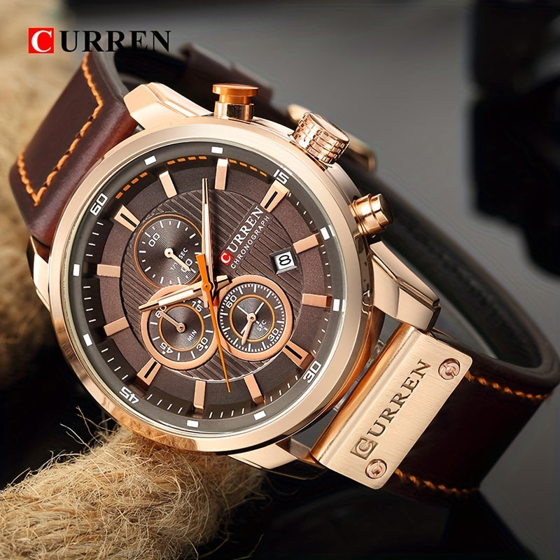 Reloj deportivo para hombre CURREN, cronógrafo multifuncional de pulsera