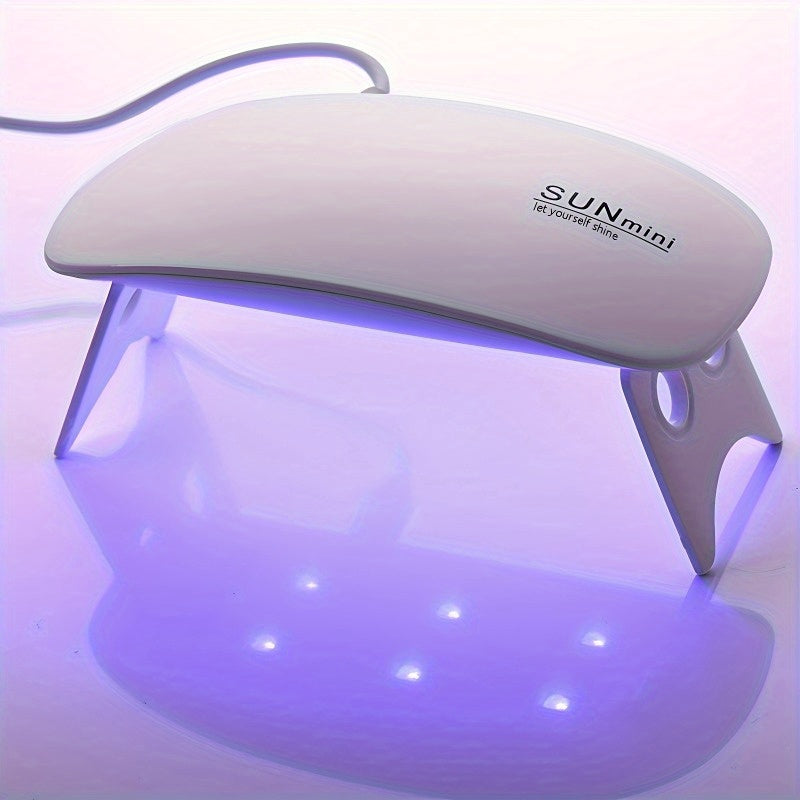 1 lámpara de uñas LED mini - Adecuada para esmalte de uñas de gel, dispositivo de manicura alimentado por micro USB - Diseño portátil y compacto, esencial para salones de uñas, hogares y dormitorios, lámpara de uñas