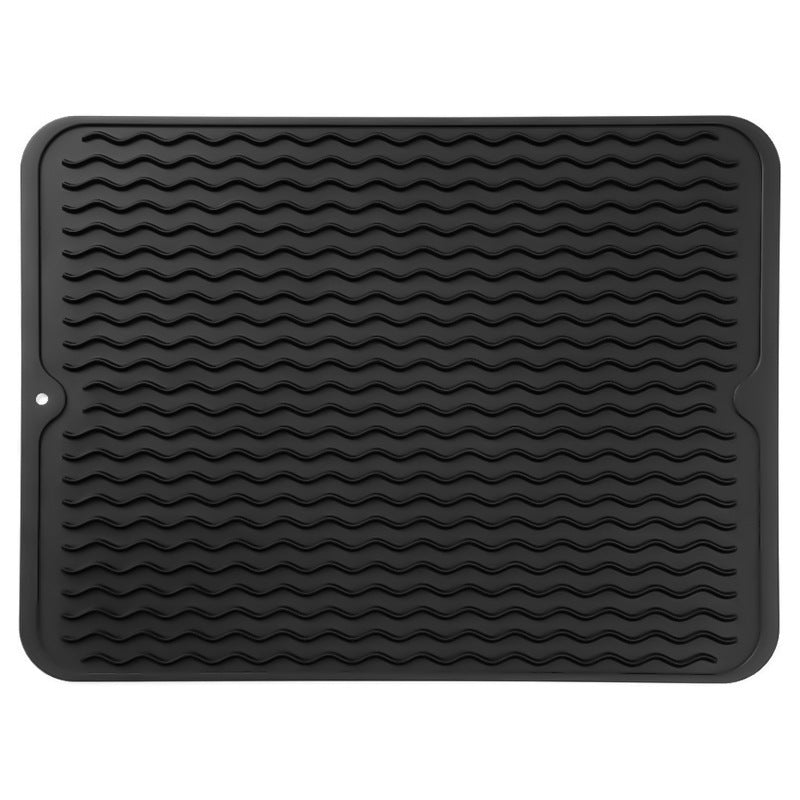 Almohadilla de drenaje grande para cocina de silicona con diseño ondulado, protector resistente al calor para encimera y estufa, tapete para secar platos, almohadilla de aislamiento térmico para ollas y sartenes, accesorio de cocina fácil de limpiar, pro