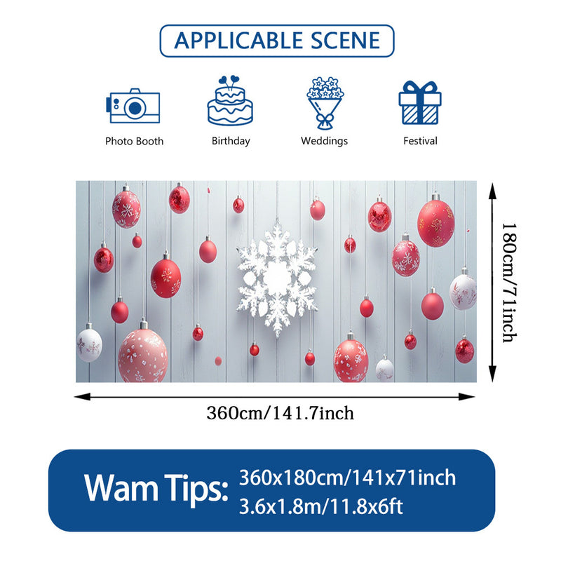 Lámpara de puerta 2D, 1 pieza, festiva, con copos de nieve y árboles de pino, de poliéster duradero, sin necesidad de electricidad, ideal para decoración navideña, regreso a la escuela, fiestas hawaianas y de Halloween, uso interior/exterior, decoración