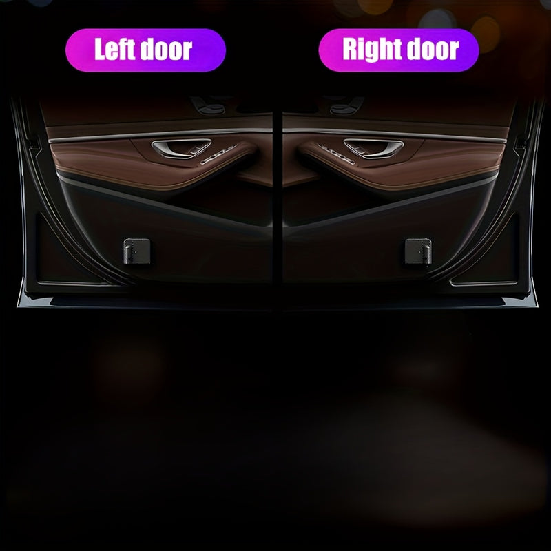 2pcs Luces de Bienvenida para Puerta de Coche, Luces de Bienvenida con Diseño de Alas de Ángel, Diseño Mini, Fáciles de Llevar, Muy Adecuadas para Asistir a Eventos, Suministros para Fiestas, Funcionan con Pilas No Incluidas