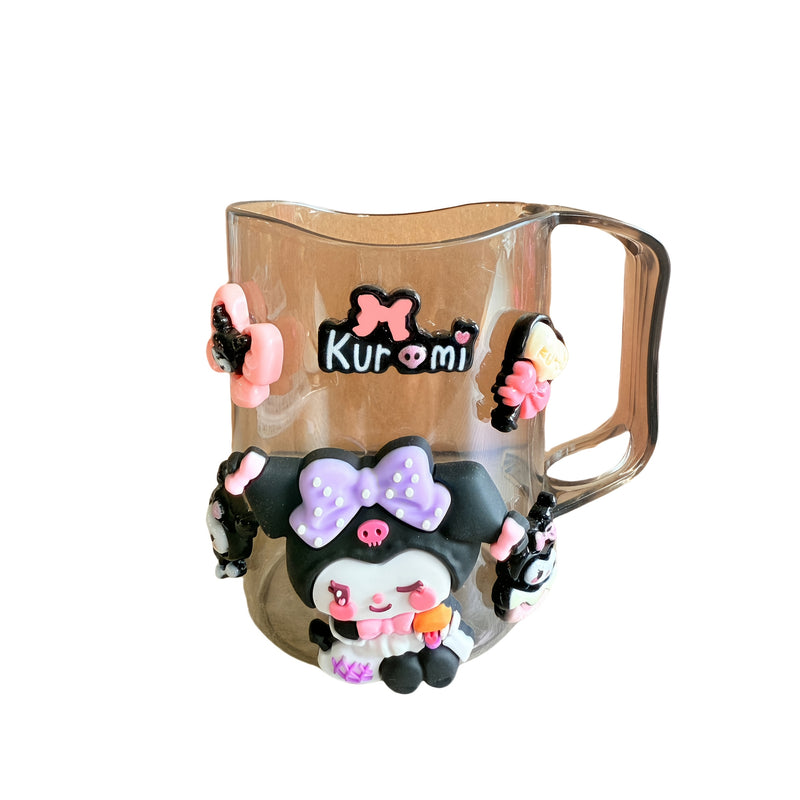 1 pieza/2 piezas de juego de baño Sanrio, taza para enjuague bucal y cepillo dental de Kulomi y Melody, material PP duradero, unisex, ideal para hogar y residencias estudiantiles
