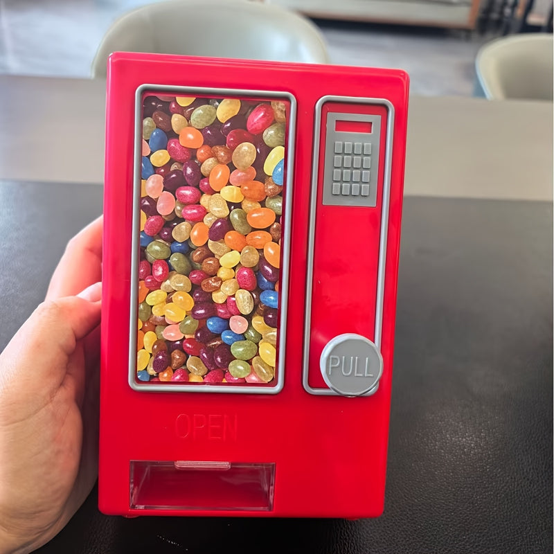 1pc Máquina de dulces manual roja, sin batería ni electricidad necesaria, máquina retro mini para vender golosinas, accesorio ideal para la cocina y regalo perfecto para jóvenes