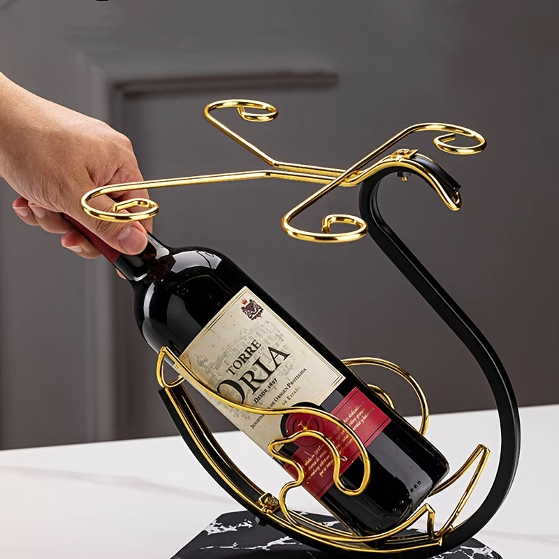 1pc soporte integrado para vino, diseñado para sostener 4 copas y una botella de vino, ideal para uso en el hogar, portavinos premium