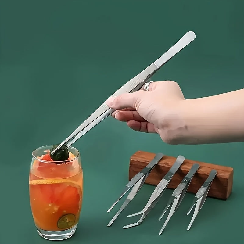 2 Piezas de Pinzas de Acero Inoxidable Extendidas - Puntas Precisas y Curvas para Jardinería, Arte del Té, Paisajismo Acuático, Plantas Suculentas - Empuñadura Antideslizante para Aficionados y Profesionales, Uso en Casa u Oficina - Construcción Duradera